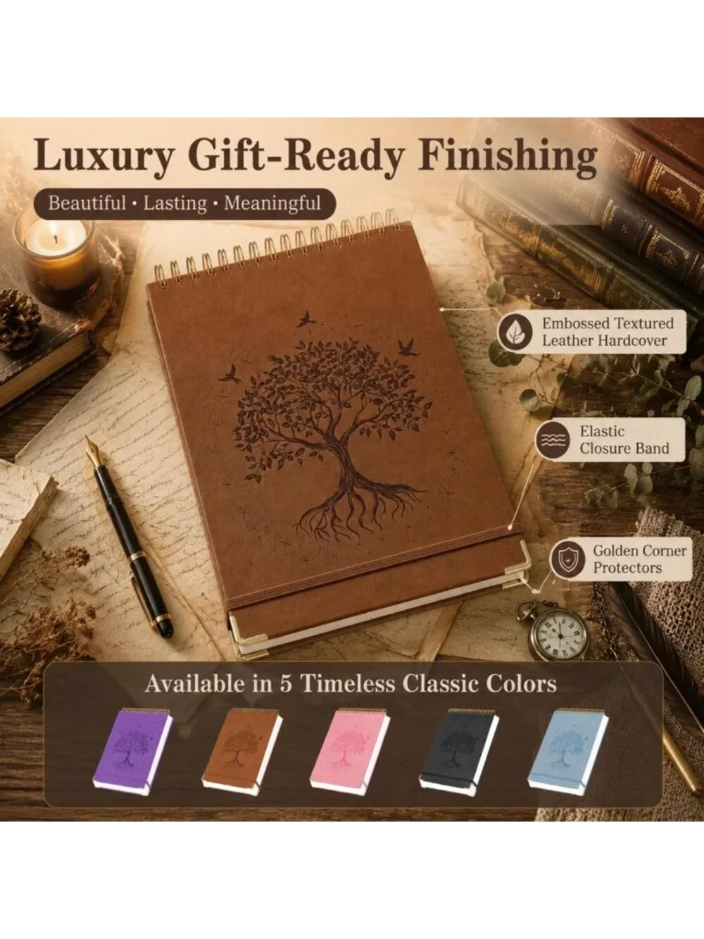 Hardcover Blank Sketchbook 8.5x11, Thick Paper Notebook, Perfect Gift Idea